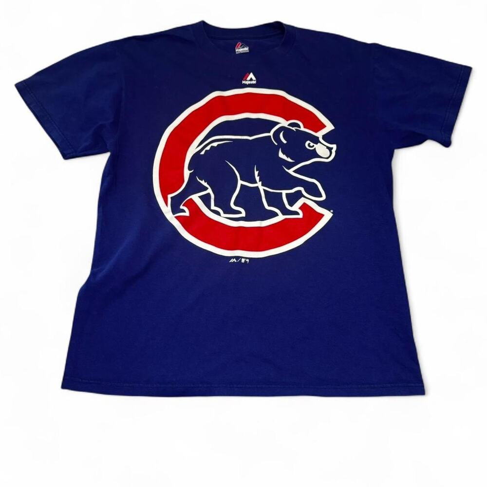 Majestic Athletic VTG 2000s Royal Blue Chicago Cubs Graphic T-Shirt — MEDIUM